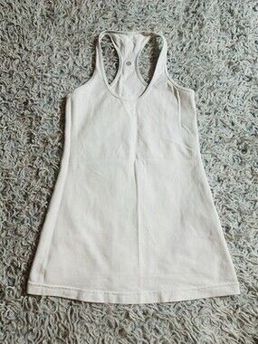 Lululemon Athletica Women's Cool Racerback Tank Top Size 2 (Extra Small) White